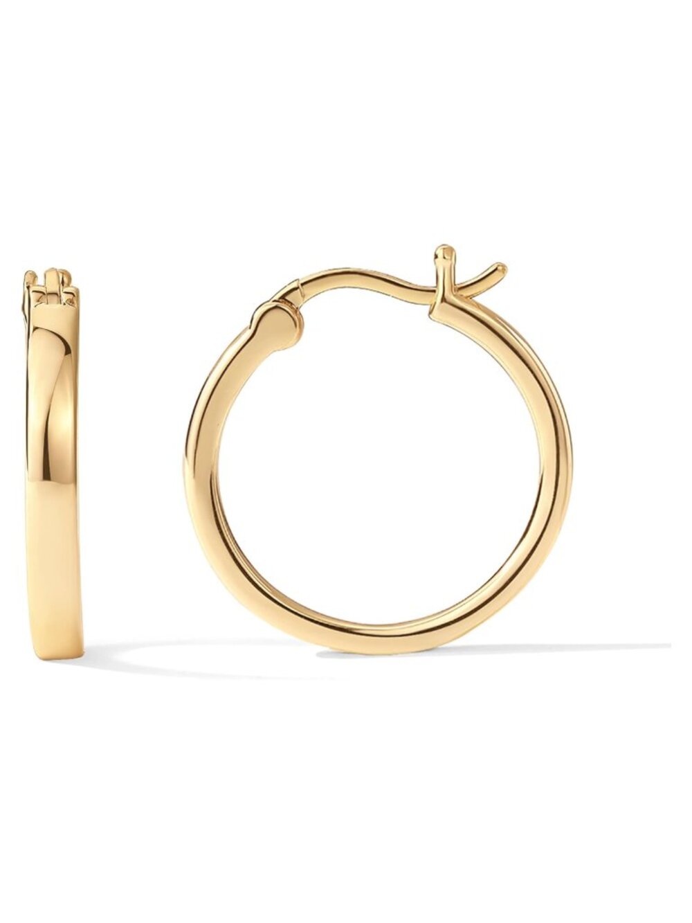 14K Gold Plated Lightweight Hoop Earrings 20mm